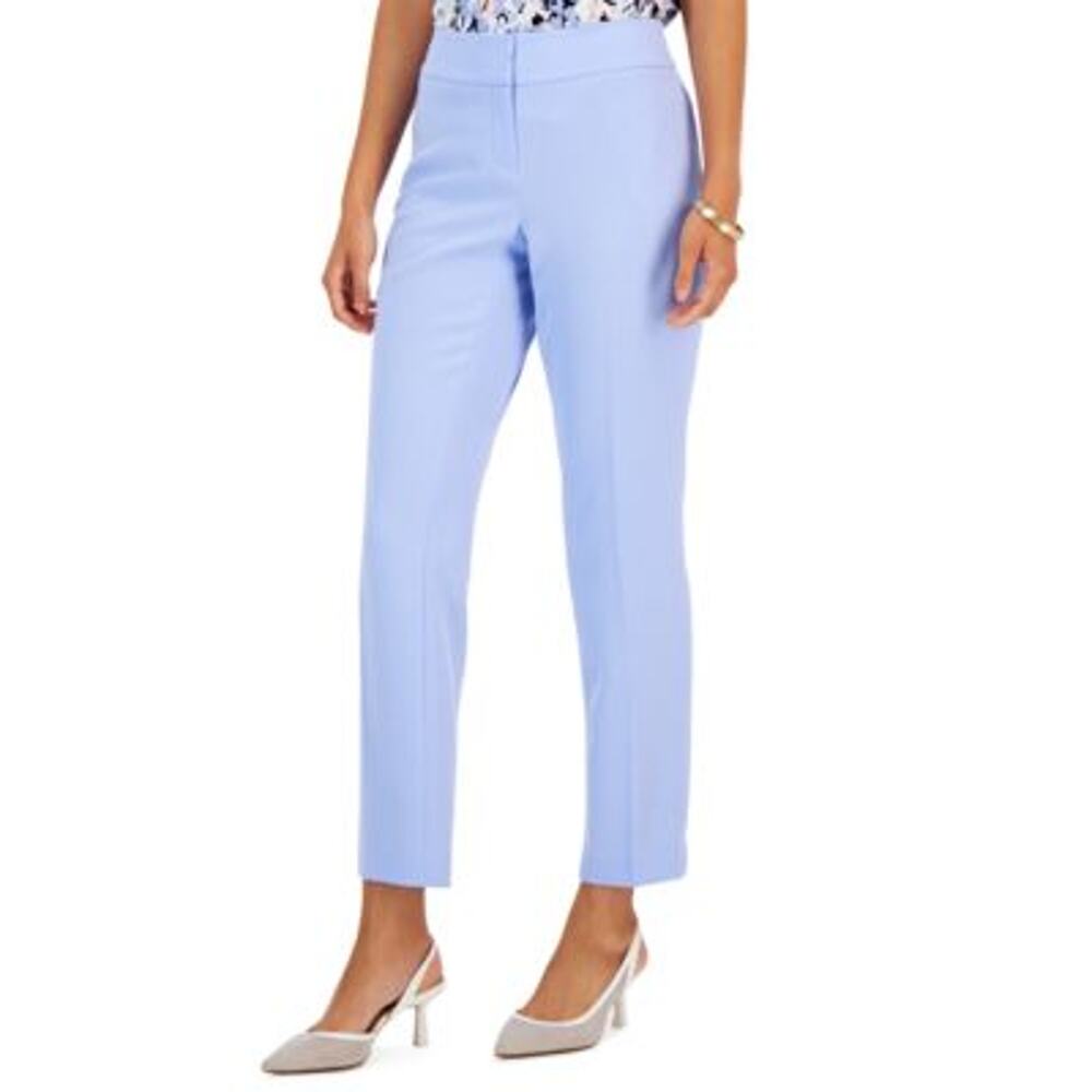 Kasper Women's Slim Straight-Leg Pants in California Sky Blue